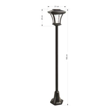 LED Solární venkovní lampa LED/1,2V IP44 černá