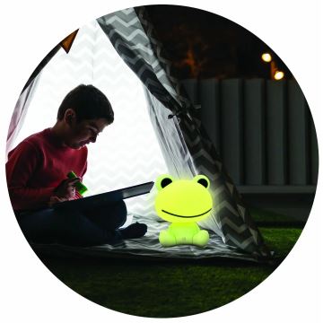 LED Stmívatelná dětská dotyková lampa FROG LED/2,5W/3,7V 1200 mAh