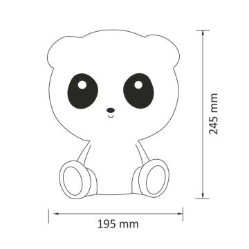 LED Stmívatelná dětská dotyková lampa PANDA LED/2,5W/3,7V 1200 mAh