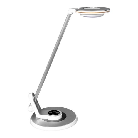 LED Stmívatelná dotyková stolní lampa LIMA LED/8W/230V USB stříbrná