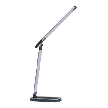 LED Stmívatelná dotyková stolní lampa MADERA LED/7W/230V USB černá