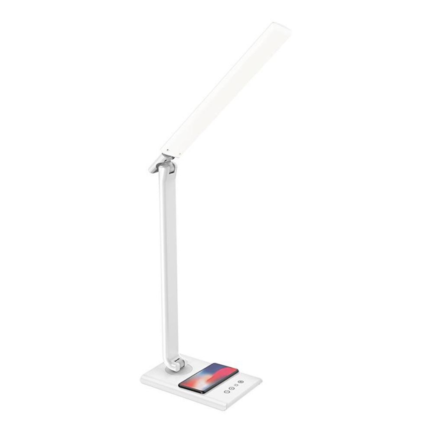 LED Stmívatelná dotyková stolní lampa s bezdrátovým nabíjením MEGGIE LED/8W/230V + USB