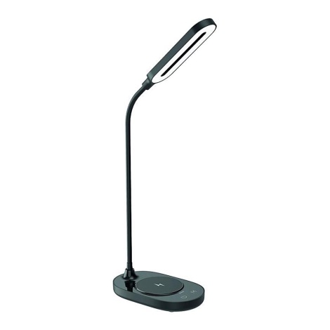 LED Stmívatelná dotyková stolní lampa s bezdrátovým nabíjením OCTAVIA LED/7W/230V černá