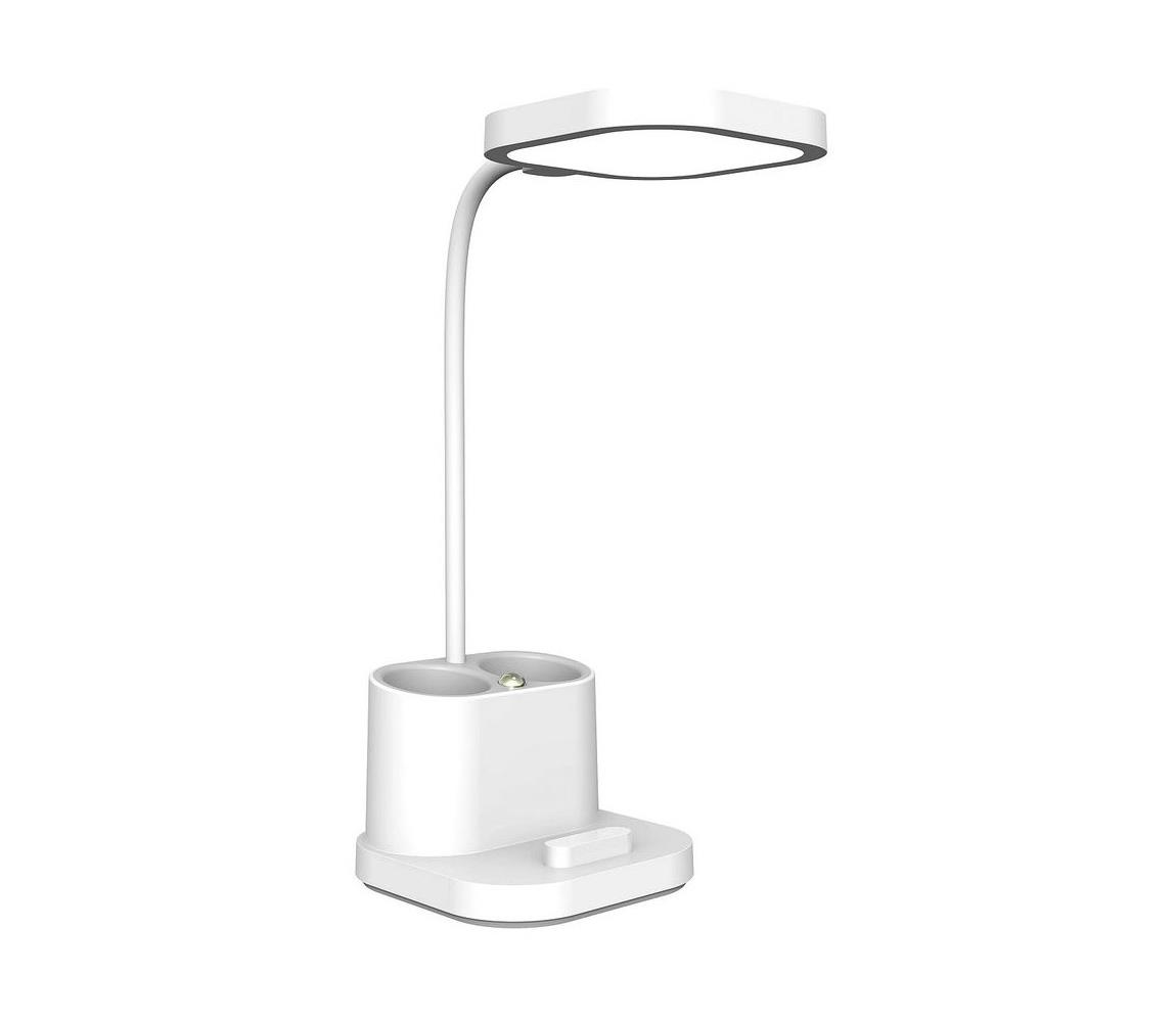 Platinet LED Stmívatelná nabíjecí stolní lampa s držákem a powerbankou LED/5W/5V 2400mAh PL0455