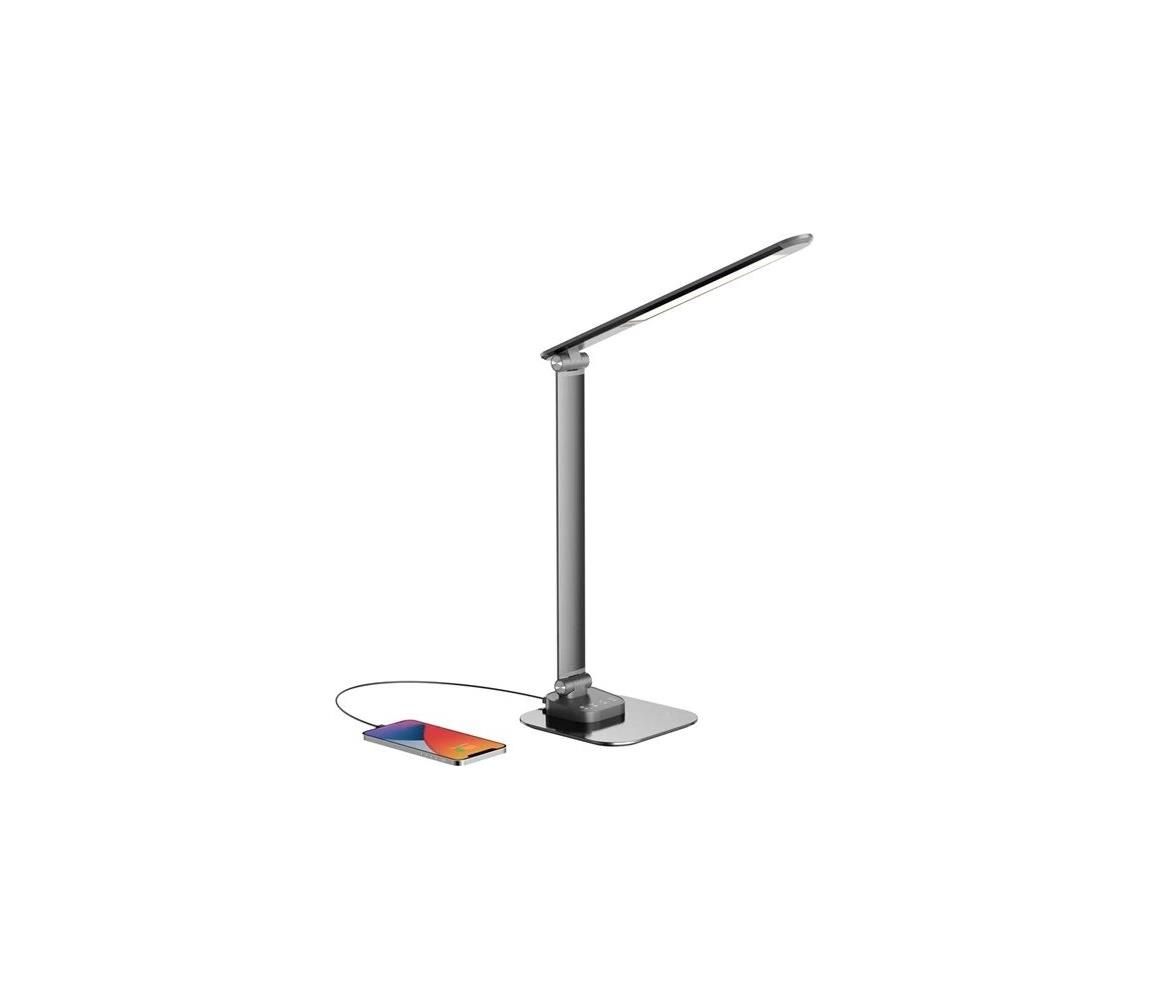 Geti LED Stmívatelná stolní lampa s USB LED/7,5W/230V 3000K/4000K/5500K antracit TI0159