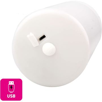 LED Stmívatelná venkovní lampa CARDEA LED/2W/5V bambus IP44