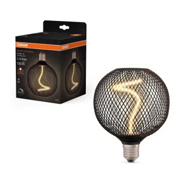 LED Stmívatelná žárovka DECOR FILAMENT G125 E27/3,5W/230V 1800K černá - Osram