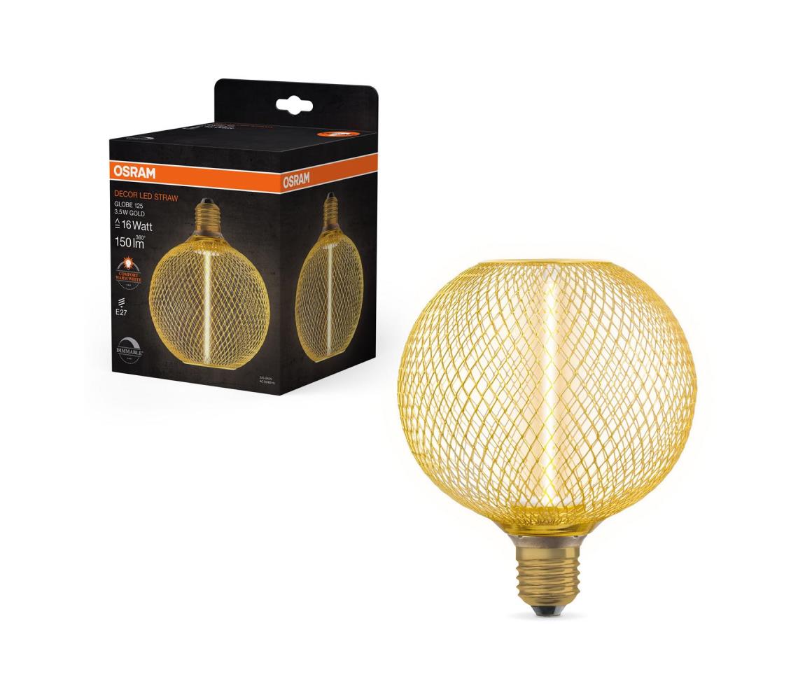 Osram LED Stmívatelná žárovka DECOR  FILAMENT G125 E27/3,5W/230V 1800K zlatá - Osram 