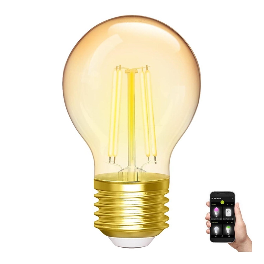 LED Stmívatelná žárovka FILAMENT G45 E27/4,5W/230V 2700-6500K Wi-Fi - Aigostar