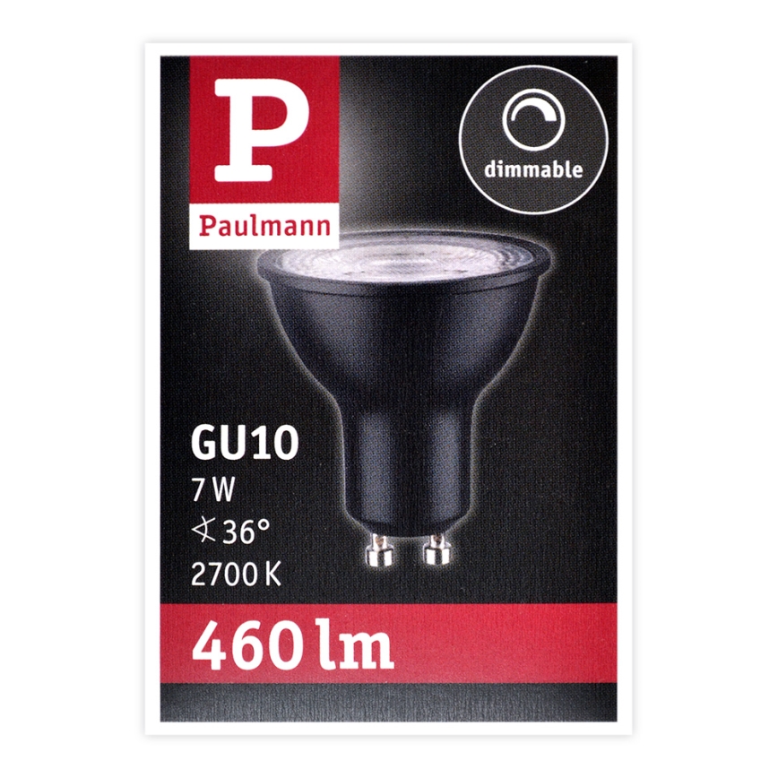 LED Stmívatelná žárovka GU10/7W/230V 2700K - Paulmann 28751