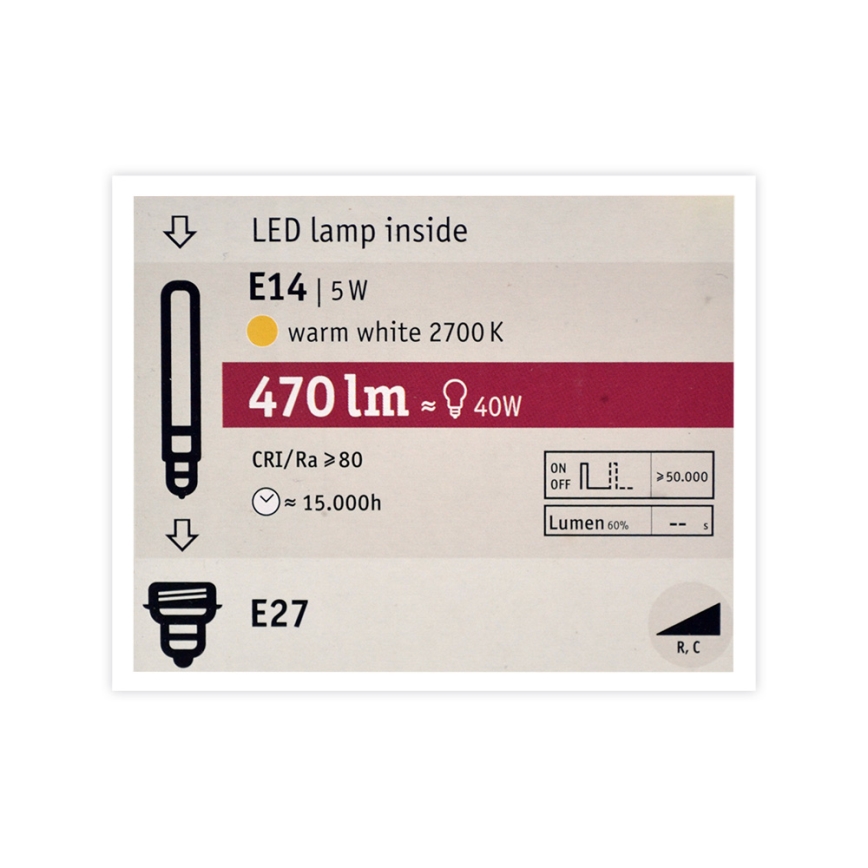LED Stmívatelná žárovka MOSAIC G125 E27/5W/230V 2700K - Paulmann 28750