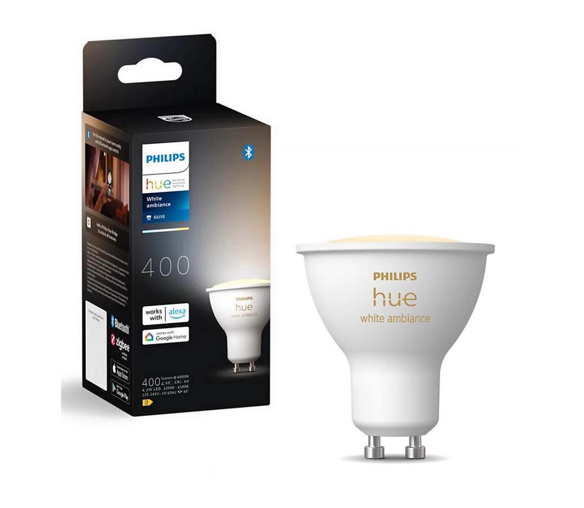 Philips LED Stmívatelná žárovka Philips Hue WHITE AMBIANCE GU10/4,2W/230V 2200-6500K 