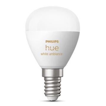 LED Stmívatelná žárovka Philips Hue WHITE AMBIANCE P45 E14/5,1W/230V 2200-6500K