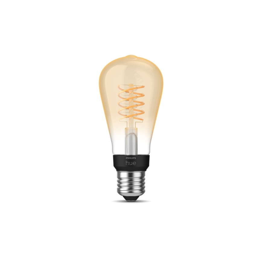 LED Stmívatelná žárovka Philips Hue WHITE FILAMENT ST64 E27/7W/230V 2100K