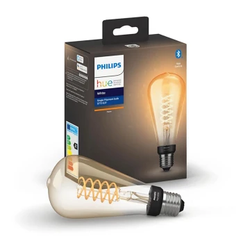 LED Stmívatelná žárovka Philips Hue WHITE FILAMENT ST72 E27/7W/230V 2100K