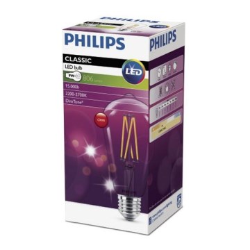 LED Stmívatelná žárovka Philips Warm Glow ST64 E27/9W/230V 2200-2700K CRI 90