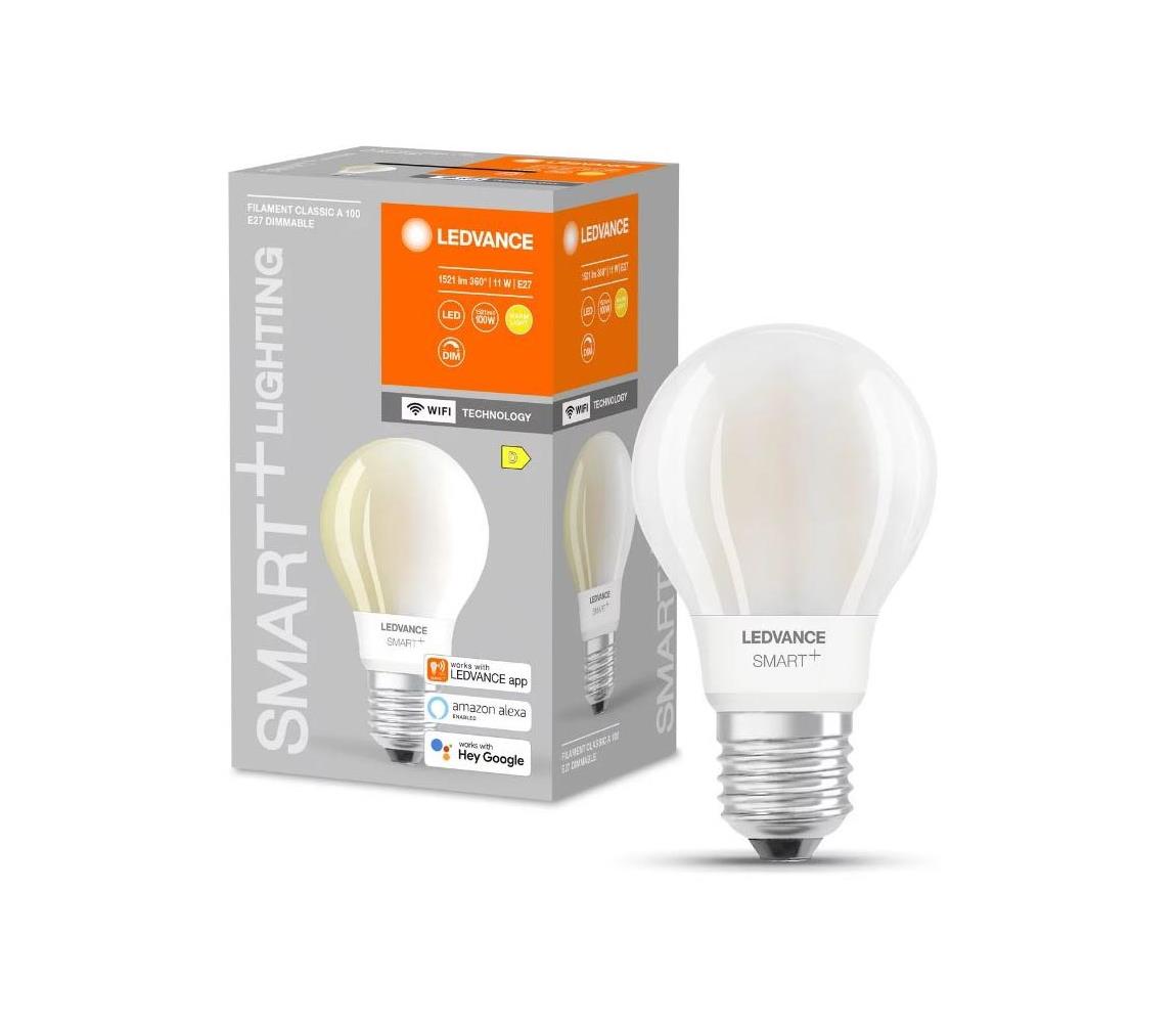 Ledvance LED Stmívatelná žárovka SMART+ FILAMENT E27/11W/230V 2700K Wi-Fi - Ledvance P225560