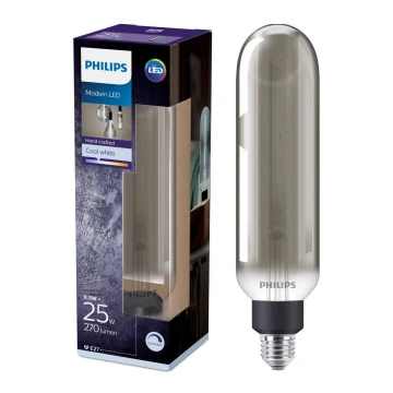 LED Stmívatelná žárovka SMOKY VINTAGE Philips T65 E27/6,5W/230V 4000K