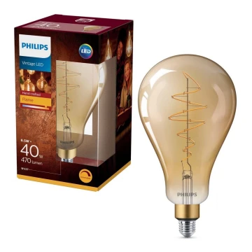LED Stmívatelná žárovka VINTAGE Philips A160 E27/6,5W/230V 2000K
