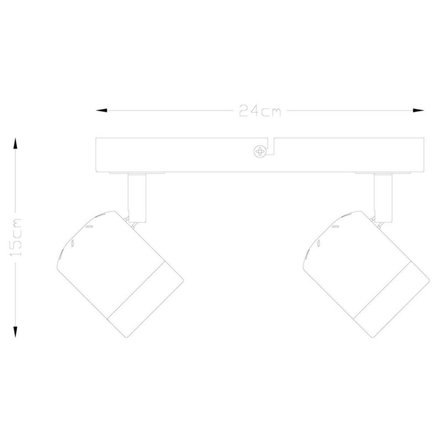 LED Stmívatelné bodové svítidlo MANU 2xGU10/5,8W/230V bílá