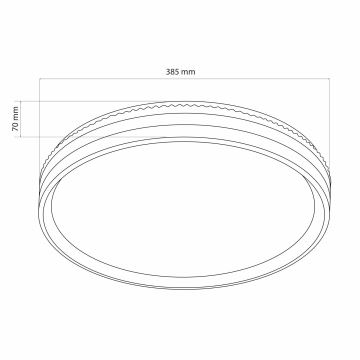 LED Stmívatelné koupelnové stropní svítidlo JADWIGA LED/42W/230V 3000-6000K IP44 + dálkové ovládání