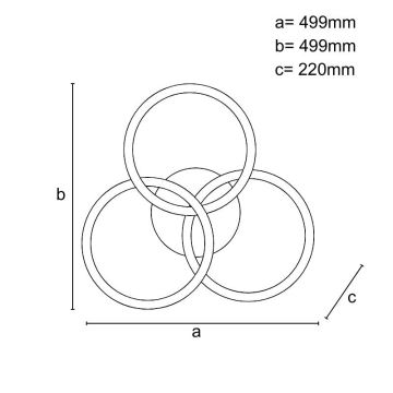 LED Stmívatelné stropní svítidlo LED/70W/230V 3000-6500K bílá + dálkové ovládání