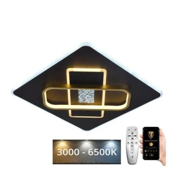 LED Stmívatelné stropní svítidlo LED/90W/230V 3000-6500K černá + dálkové ovládání