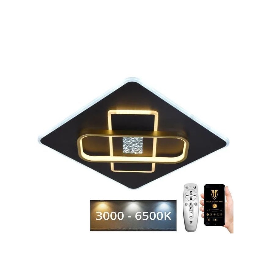 LED Stmívatelné stropní svítidlo LED/90W/230V 3000-6500K černá + dálkové ovládání