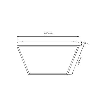 LED Stmívatelné stropní svítidlo QUADRO LED/38W/230V 3000-6000K bílá/zlatá + dálkové ovládání