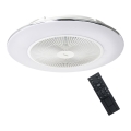 LED Stmívatelné stropní svítidlo s ventilátorem ARIA LED/38W/230V 3000-6000K bílá + dálkové ovládání