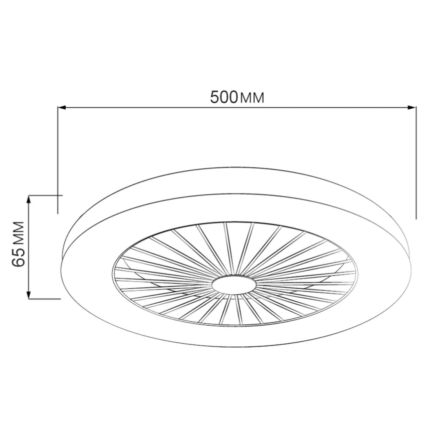 LED Stmívatelné stropní svítidlo s ventilátorem LIBYA LED/48W/230V 3000-6500K bílá + dálkové ovládání