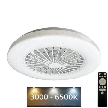 LED Stmívatelné stropní svítidlo s ventilátorem STAR LED/48W/230V 3000-6500K + dálkové ovládání