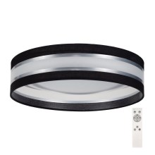 LED Stmívatelné stropní svítidlo SMART CORAL LED/24W/230V černá/stříbrná + dálkové ovládání