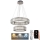 LED Stmívatelný křišťálový lustr na lanku LED/65W/230V 3000-6500K chrom + dálkové ovládání