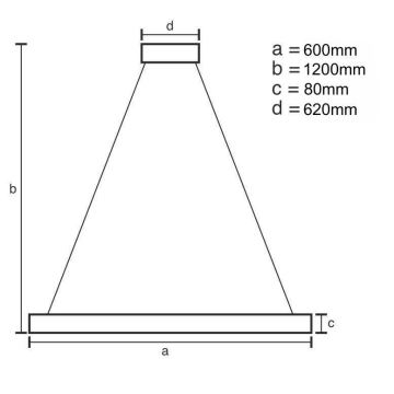 LED Stmívatelný lustr na lanku LED/100W/230V 3000-6500K + dálkové ovládání