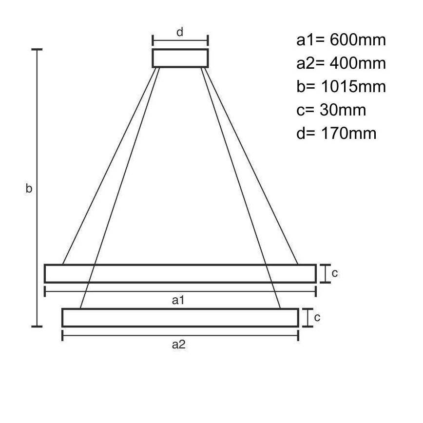 LED Stmívatelný lustr na lanku LED/100W/230V 3000-6500K + dálkové ovládání