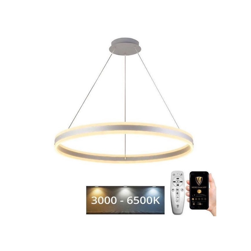 LED Stmívatelný lustr na lanku LED/110W/230V 3000-6500K + dálkové ovládání