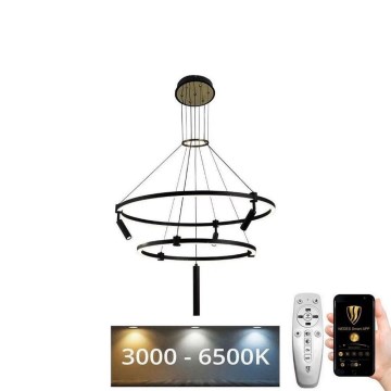 LED Stmívatelný lustr na lanku LED/140W/230V 3000-6500K + dálkové ovládání