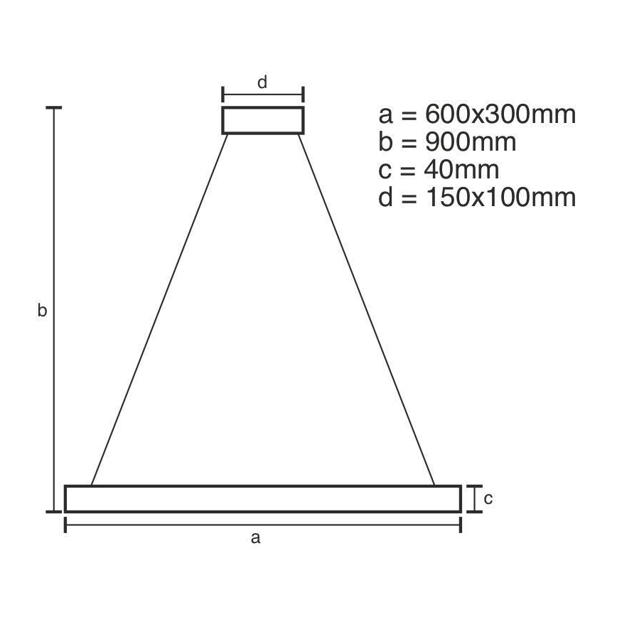 LED Stmívatelný lustr na lanku LED/40W/230V 3000-6500K + dálkové ovládání