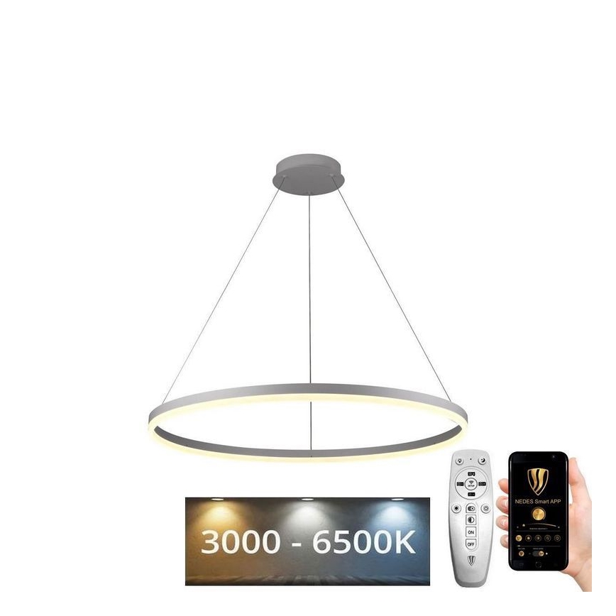 LED Stmívatelný lustr na lanku LED/55W/230V 3000-6500K + dálkové ovládání