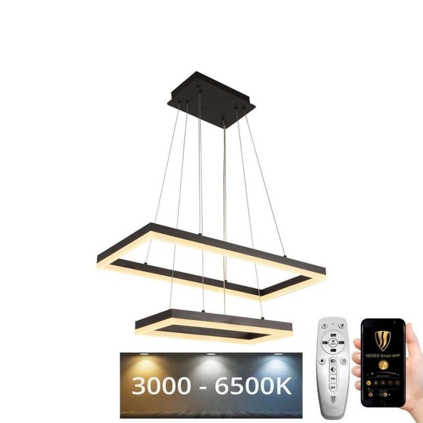 LED Stmívatelný lustr na lanku LED/65W/230V 3000-6500K + dálkové ovládání