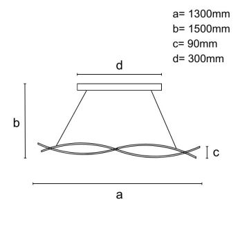 LED Stmívatelný lustr na lanku LED/80W/230V 3000-6500K + dálkové ovládání