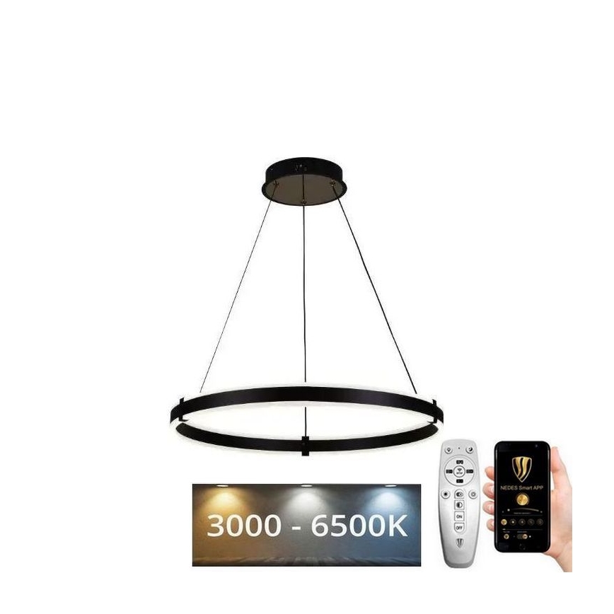 LED Stmívatelný lustr na lanku LED/85W/230V 3000-6500K + dálkové ovládání