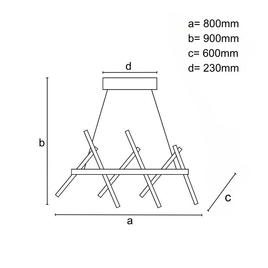 LED Stmívatelný lustr na lanku LED/90W/230V 3000-6500K + dálkové ovládání