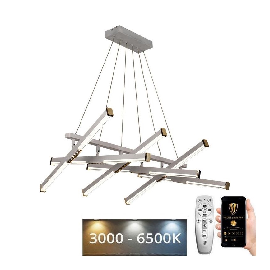 LED Stmívatelný lustr na lanku LED/90W/230V 3000-6500K + dálkové ovládání