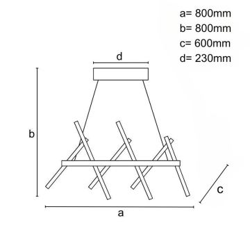 LED Stmívatelný lustr na lanku LED/90W/230V 3000-6500K + dálkové ovládání