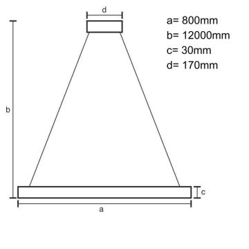 LED Stmívatelný lustr na lanku LED/95W/230V 3000-6500K + dálkové ovládání