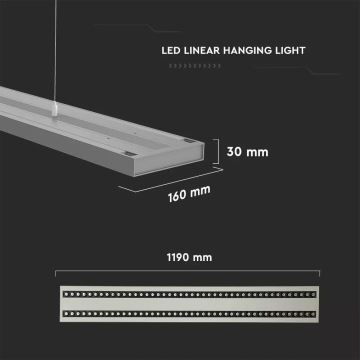 LED Stmívatelný lustr na lanku SAMSUNG CHIP LED/60W/230V 4000K stříbrná