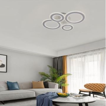 LED Stmívatelný přisazený lustr LED/100W/230V 3000-6500K + dálkové ovládání