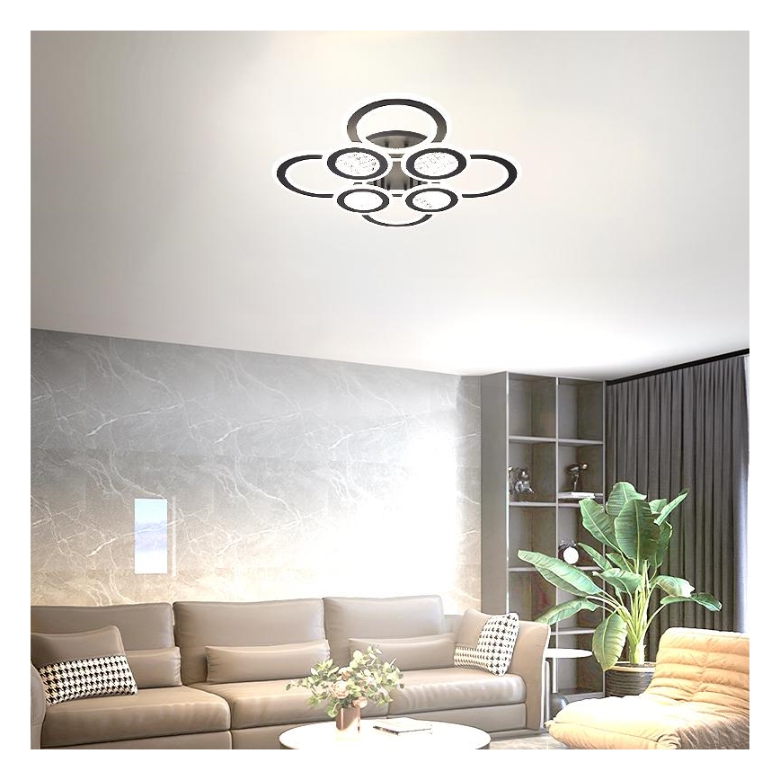 LED Stmívatelný přisazený lustr LED/200W/230V 3000-6500K + dálkové ovládání